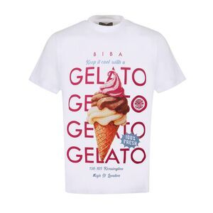 Biba Womens/Ladies Graphic Print Oversized T-Shirt / Cream